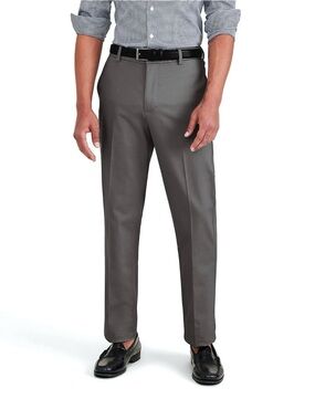 Dockers Men's Grey Slim Fit Signature Khaki Stretch Pants, Size 34W x 29L